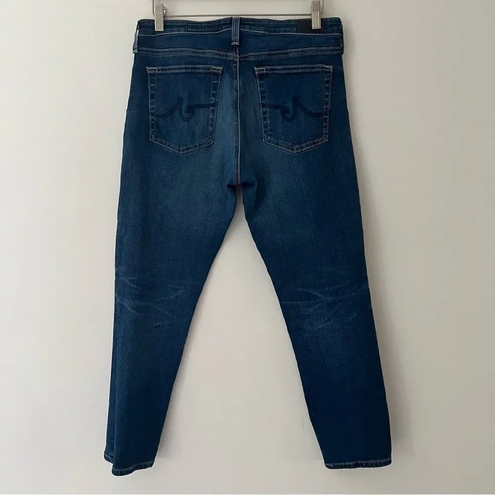AG Jeans Prima Crop Blue Denim Mid-Rise Cigarette Ankle Size 30